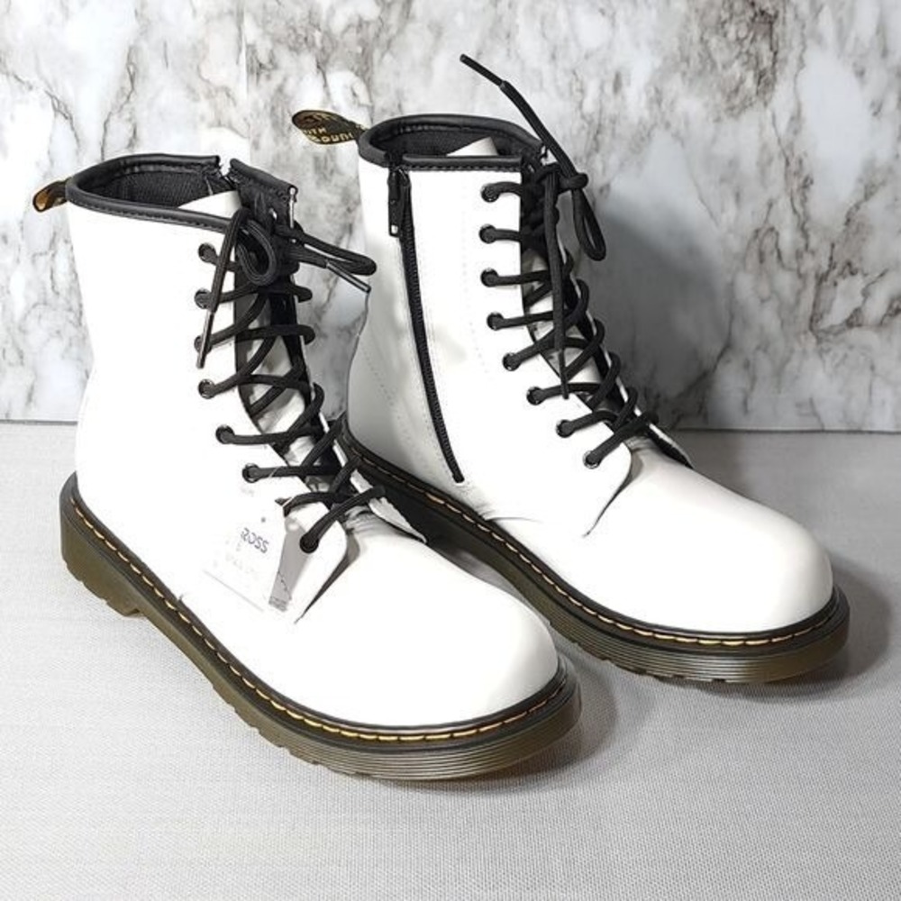 Dr. Martens 1460 Y Ankle Boots White Smooth Leather US M 6 US L 7‎ - Picture 2 of 11